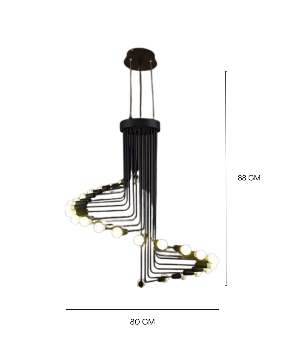 Lámpara Vintage Tipo Industrial En Espiral Para Techo Cev-26 E27 - NGR